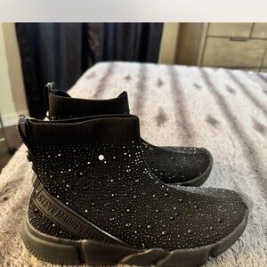Steve Madden Black Sparkle Ankle Sneakers